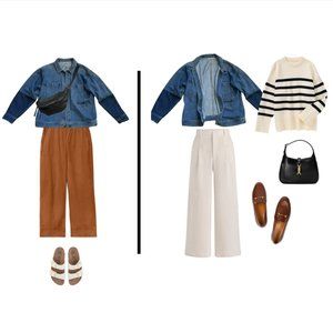 VINCE | Boxy denim patched jacket